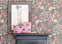Load image into Gallery viewer, Billy Coo Pink matching Makeup / Toilet bags sitting on a period fireplace in front of William Morris Seaweed Wallpaper